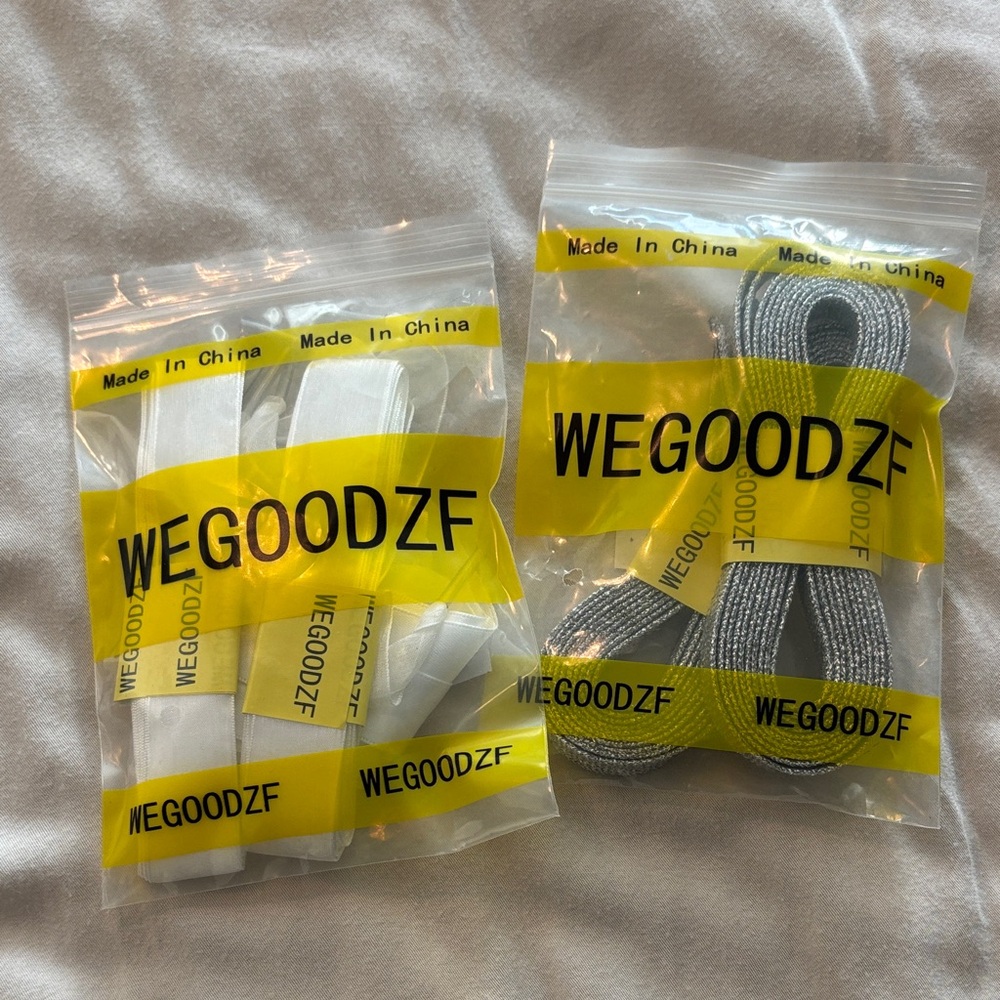 White and Gray Sneaker Laces